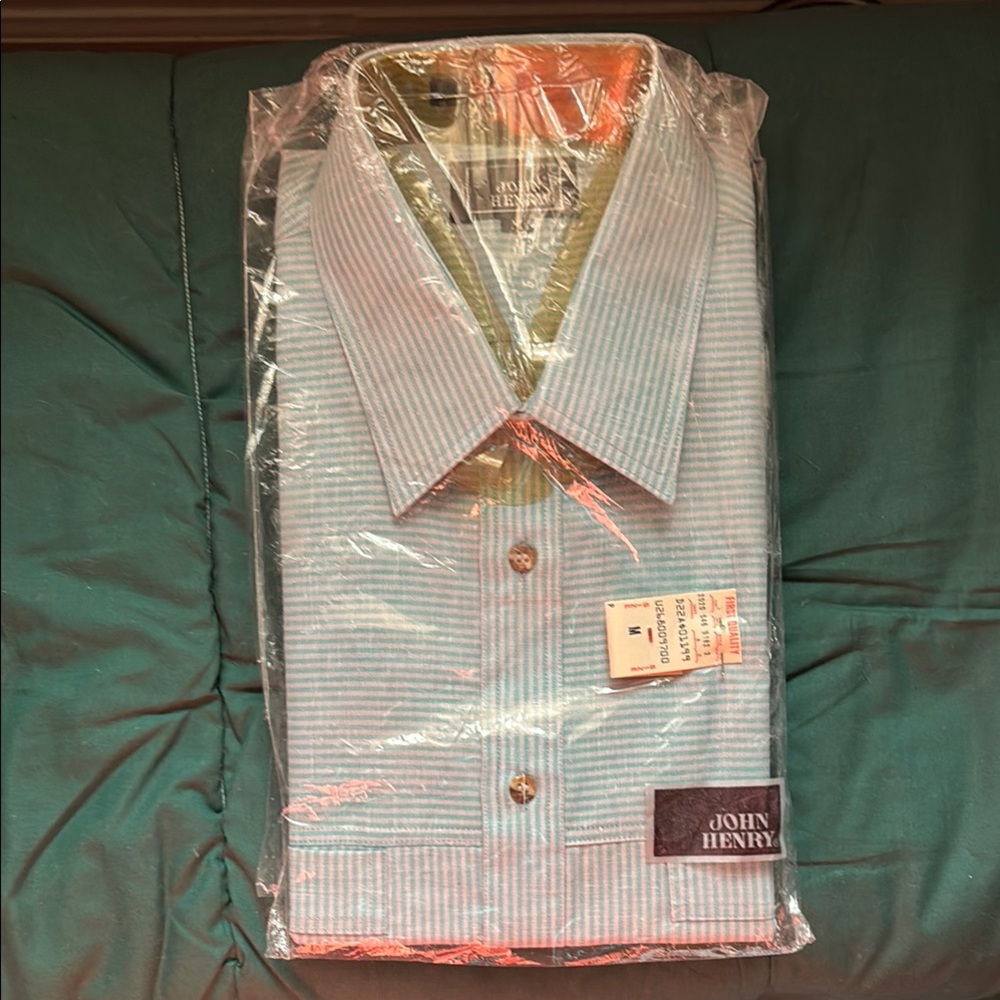 Blue Dress Shirt with Classic Collar